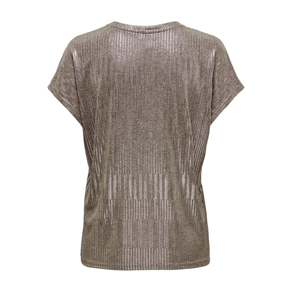 ONLY - TOP - MIRINDA 15333628 - HUMUS DETAIL/SILVER METALLIC