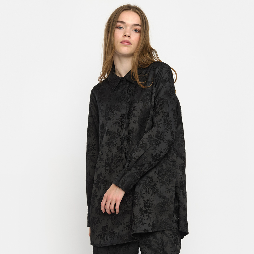 SOFT REBELS - SKJORTE - LEILANI SR624-703 - SORT