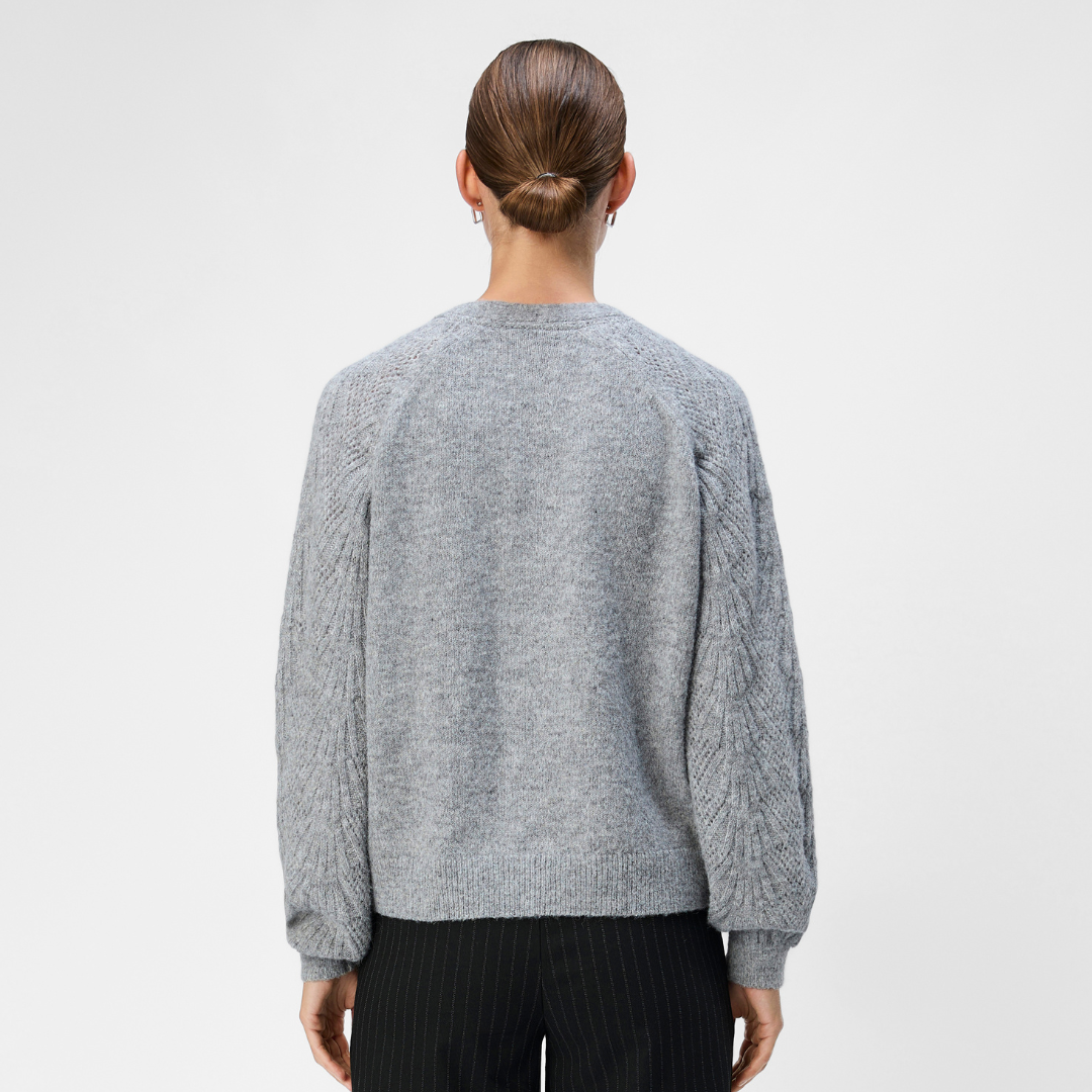 OBJECT - CARDIGAN - FLORA 23044650 - MEDIUM GREY MELANGE