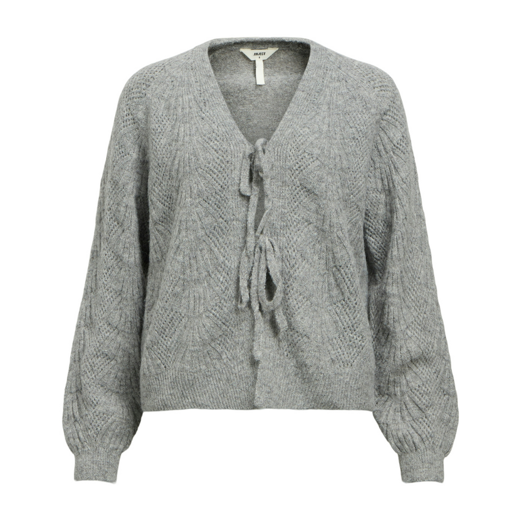 OBJECT - CARDIGAN - FLORA 23044650 - MEDIUM GREY MELANGE