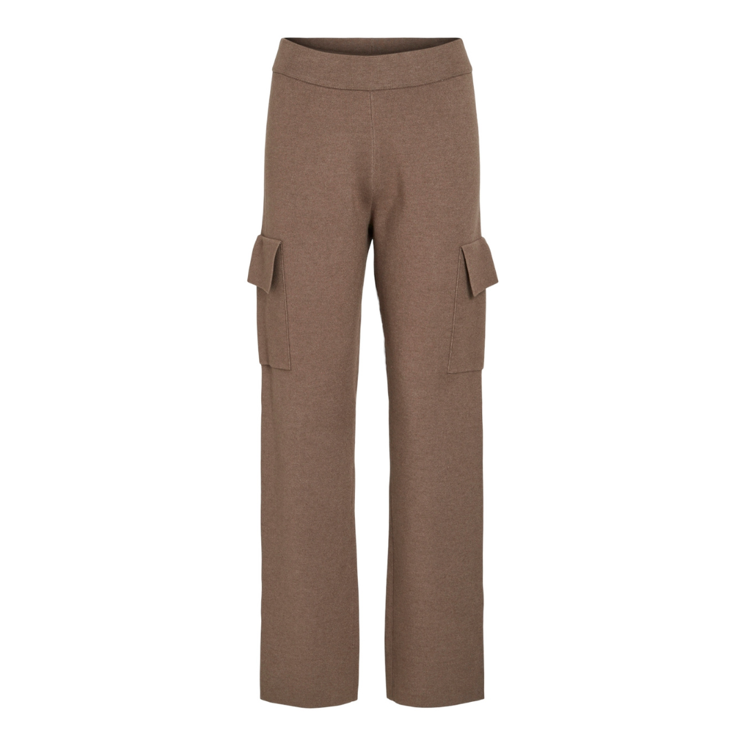 VILA - CARGO BUKS - CASSIE 14098878 - DARK NATURAL MELANGE
