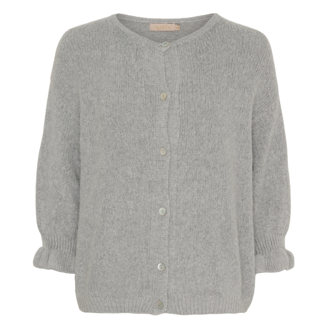 MARTA DU CHATEAU - CARDIGAN - JULIANA 2413 - LIGHT GREY