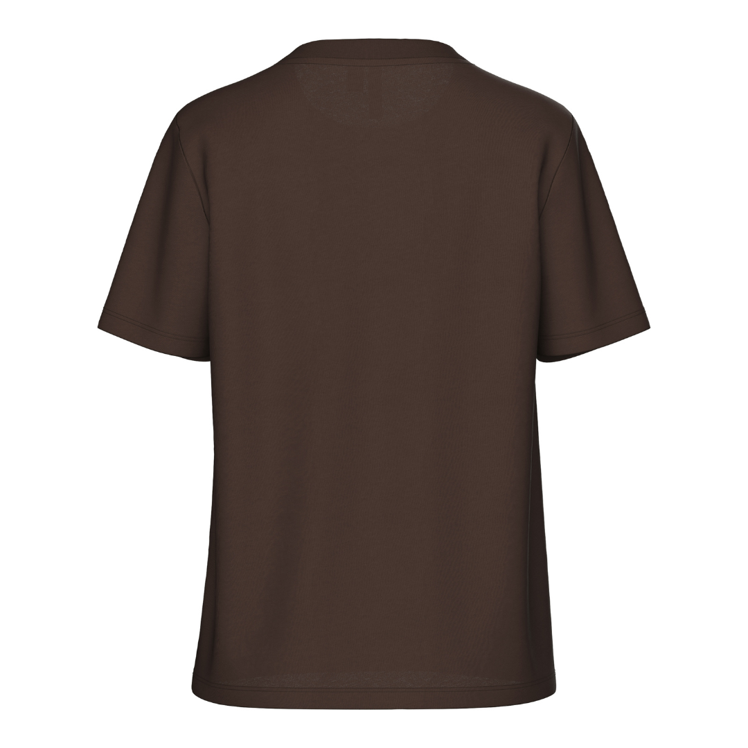 PIECES - T-SHIRT - RIA SOLID 17140802 - CHICORY COFFEE