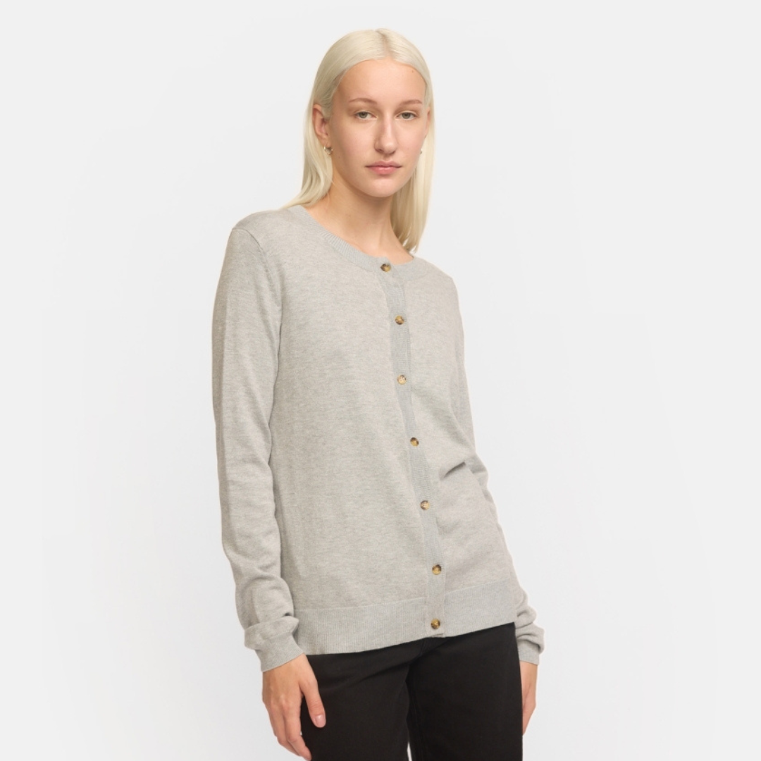 SOFT REBELS - CARDIGAN - MARLA SR120-213 - LIGHT GREY MELANGE