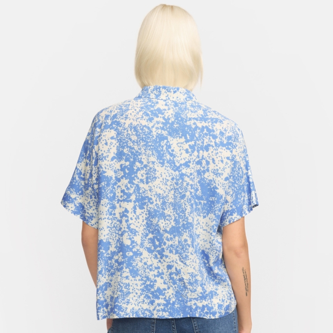 SOFT REBELS - SKJORTE - ELEANOR FREEDOM SR125-702 - MICROSCOPE PRINT ULTRAMARINE