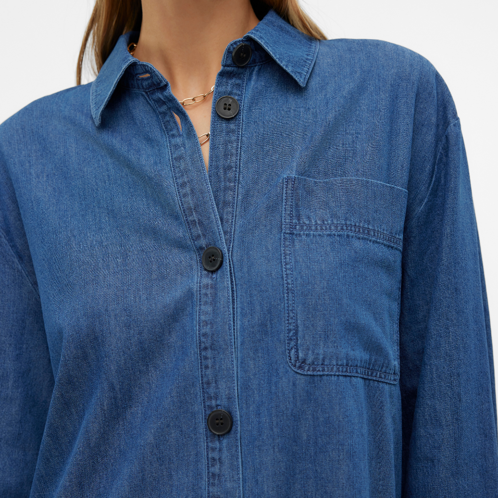 VERO MODA - DENIMKJOLE - ELOISE 10315085 - DARK BLUE DENIM