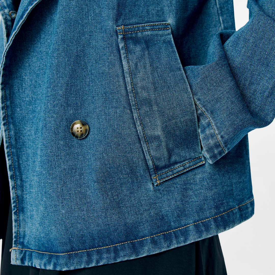 OBJECT - JAKKE - TILLA GRO 23046378 - MEDIUM BLUE DENIM