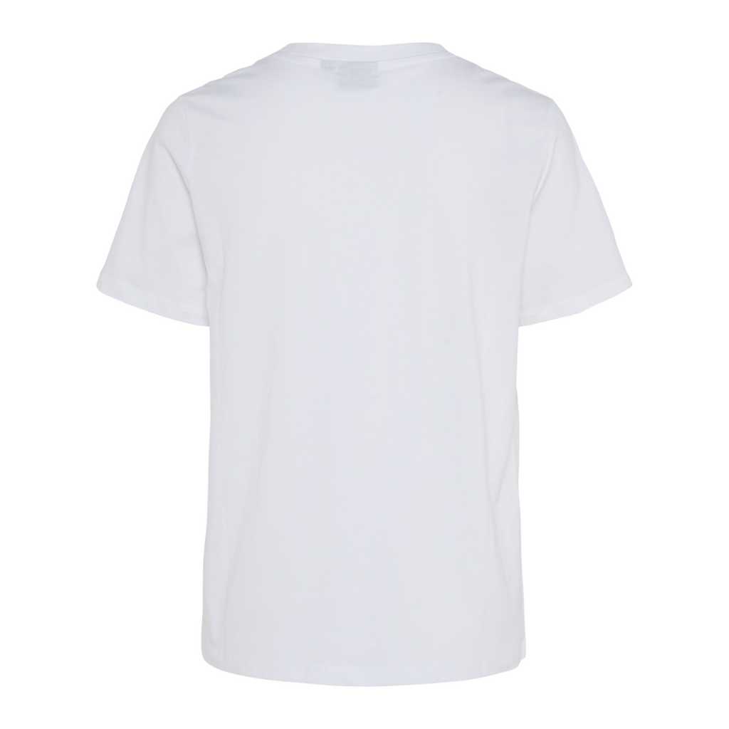 PIECES - T-SHIRT - SCARLETT 17155374 - BRIGHT WHITE/CHERRY ON TOP