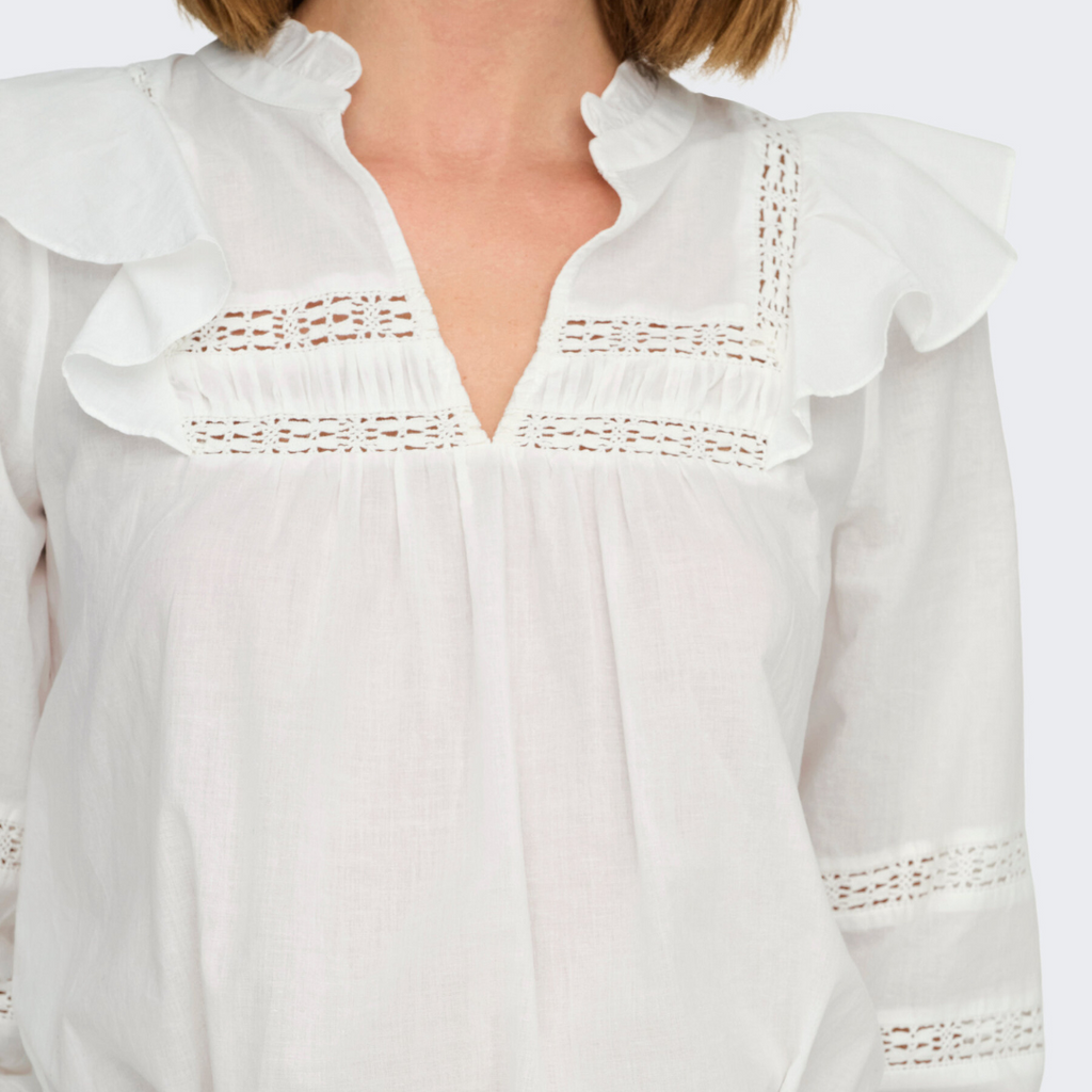 ONLY - BLUSE - JULIA 15342815 - CLOUD DANCER