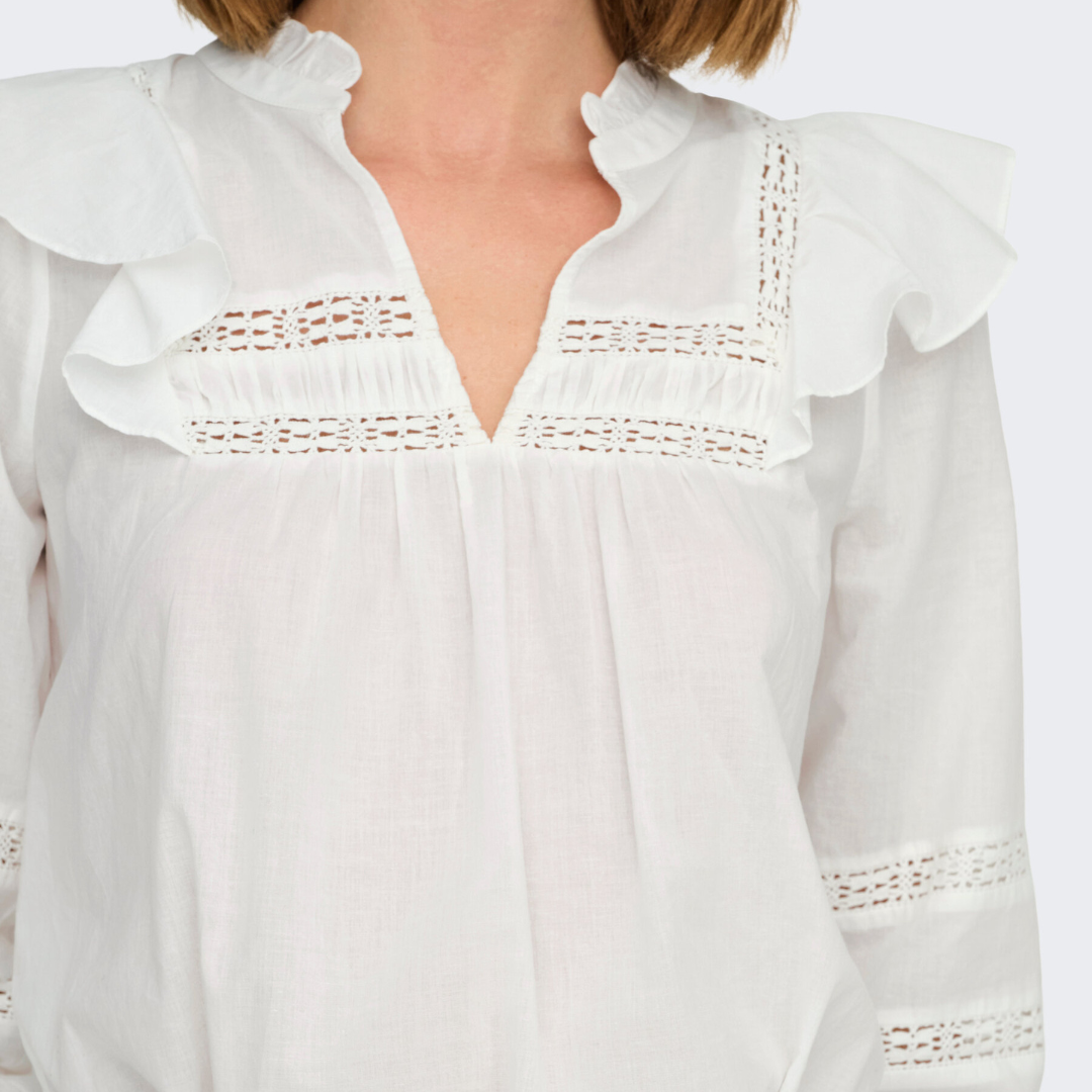 ONLY - BLUSE - JULIA 15342815 - CLOUD DANCER