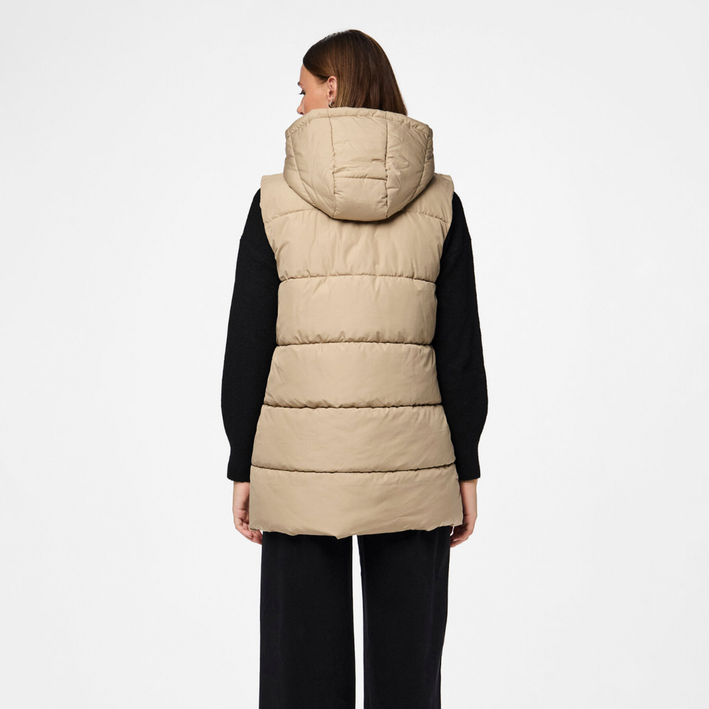 PIECES - VEST - BEE 17115628 - SILVER MINK
