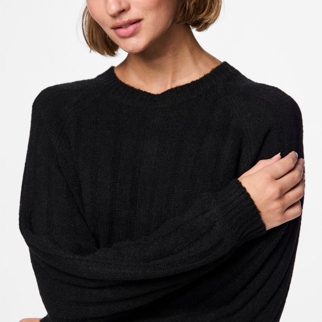 PIECES - STRIKKJOLE - MAGGY 17150958 - SORT