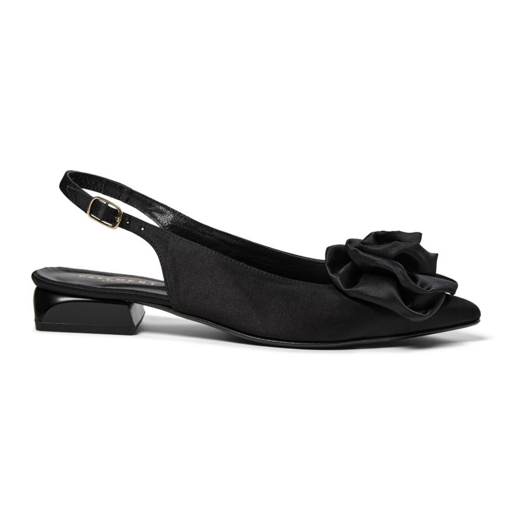 PAVEMENT - SLINGBACKS - KALA ROSE 2554 - SORT SATIN