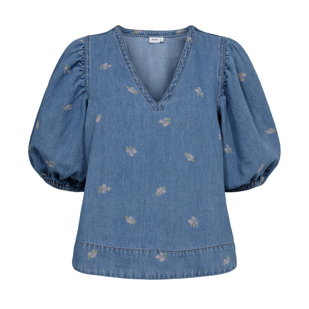 NÜMPH - BLUSE - IBIZA 705068 - MEDIUM BLUE DENIM