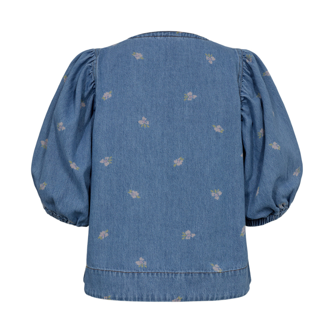 NÜMPH - BLUSE - IBIZA 705068 - MEDIUM BLUE DENIM