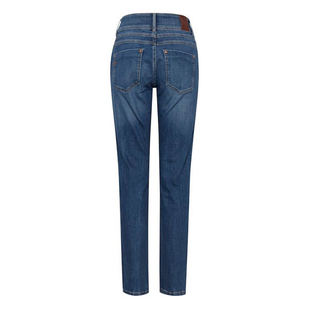 PULZ - JEANS - SUZY CURVED 50205835 - MEDIUM BLUE DENIM