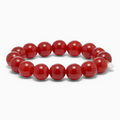 SOÏ - KRYSTAL ARMBÅND - CHUNKY RØD JADE 12 MM.