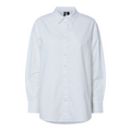 PIECES - SKJORTE - POPPY OXFORD 17155596 - BRIGHT WHITE