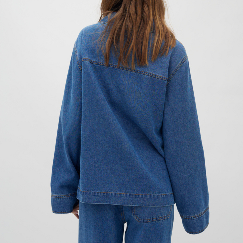 GLOBAL FUNK - BLUSE - MAITANA 73410022 - MID VINTAGE BLUE