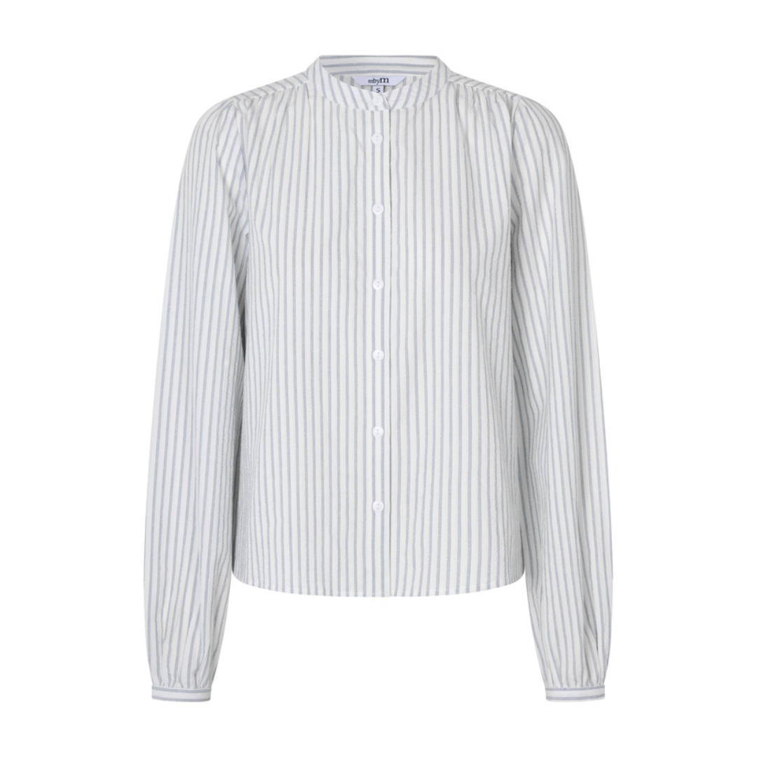 MBYM - SKJORTE - MATHILY 58619465 - LIGHT SUGAR BLUE STRIPE