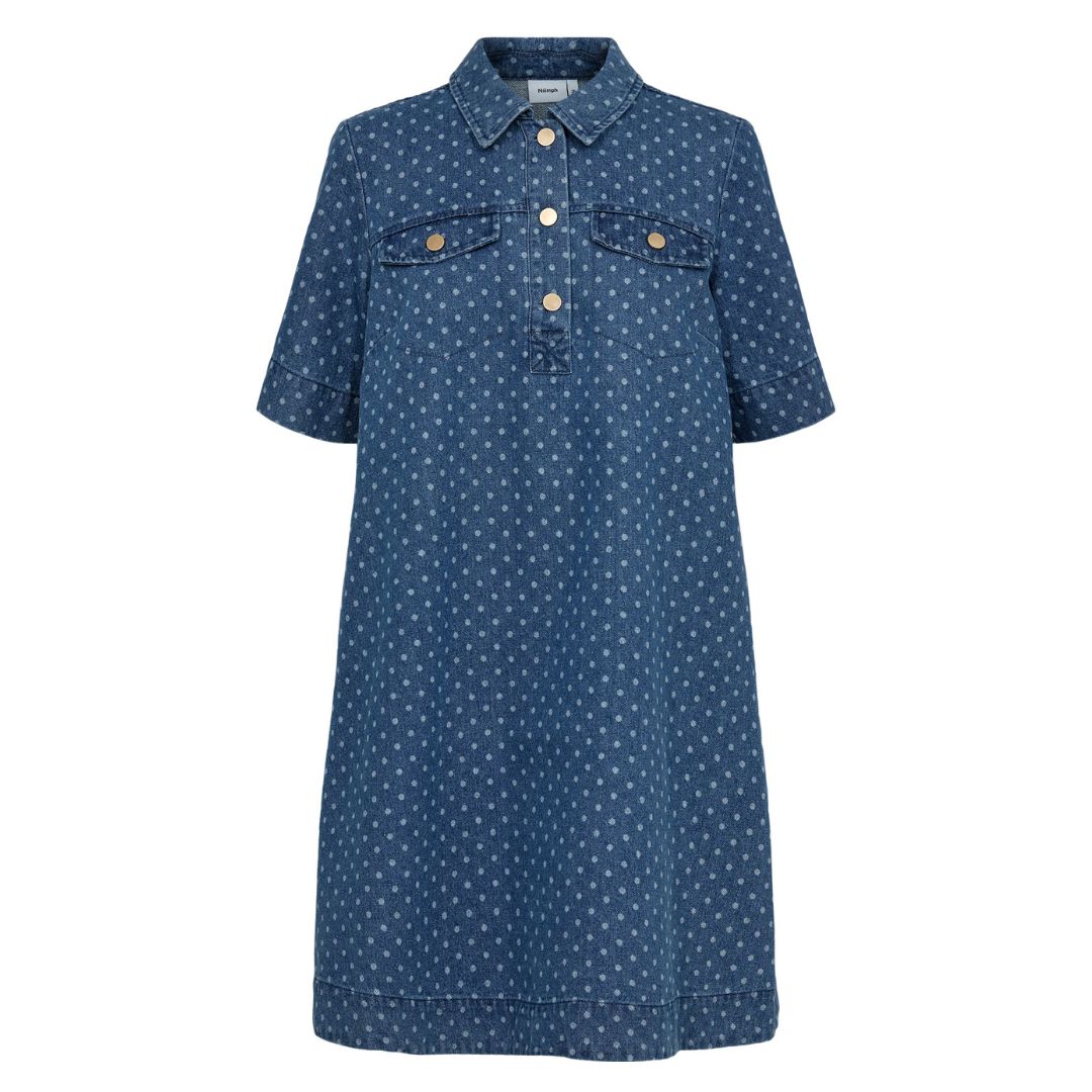 NÜMPH - DENIM KJOLE - HADDIE 705276 - MEDIUM BLUE DENIM