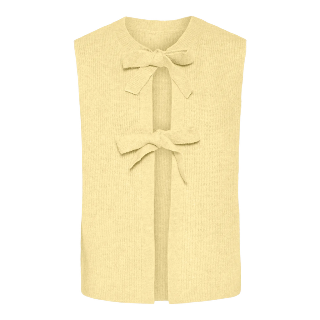 PIECES - VEST - SILLY 17156680 - PALE BANANA MELANGE