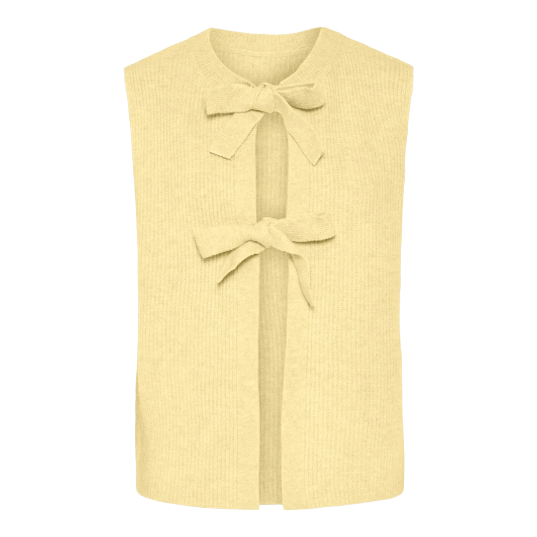 PIECES - VEST - SILLY 17156680 - PALE BANANA MELANGE