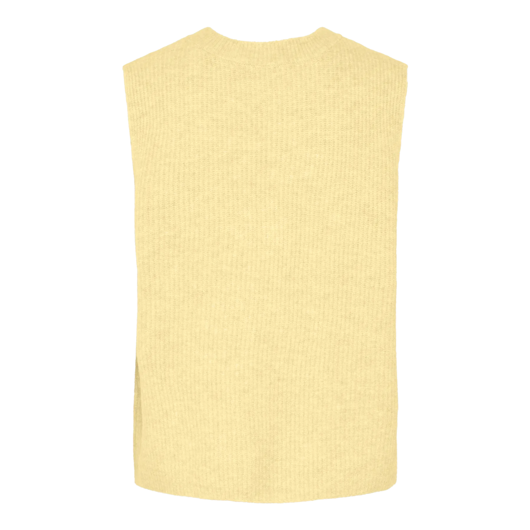 PIECES - VEST - SILLY 17156680 - PALE BANANA MELANGE