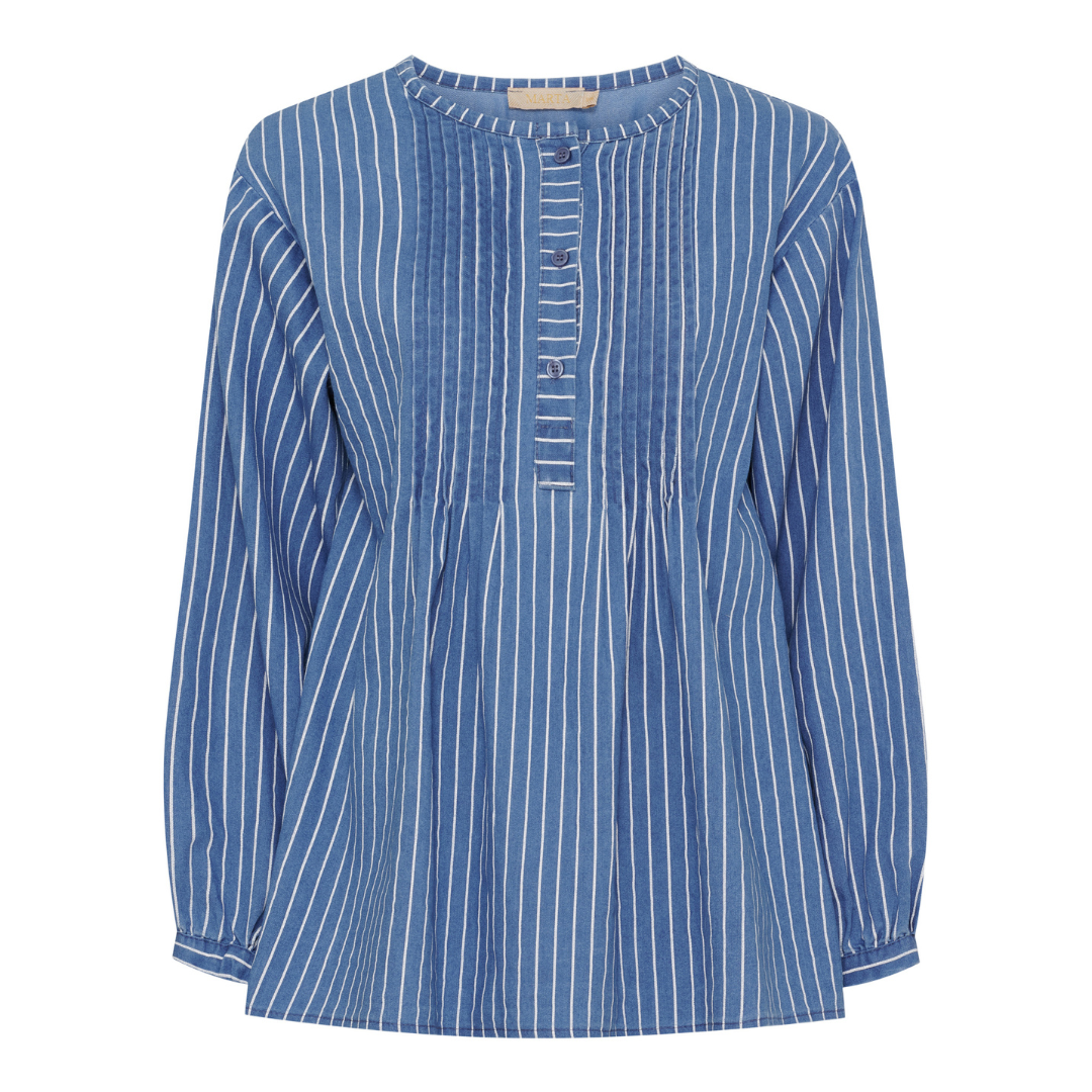 MARTA DU CHATEAU - SKJORTE - EULALIE 258008 - MEDIUM BLUE