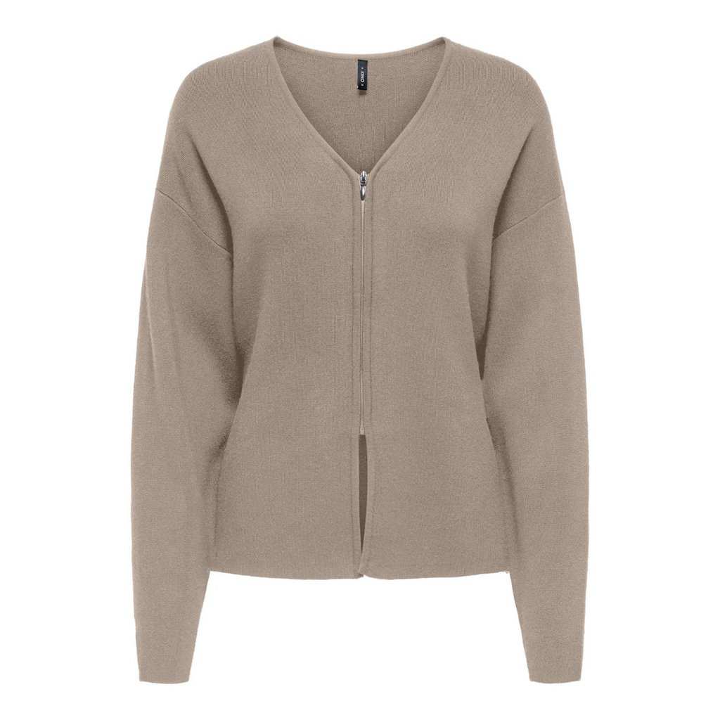 ONLY - CARDIGAN - COPRA ZIPPER 15360091 - MOCHA MERINGUE