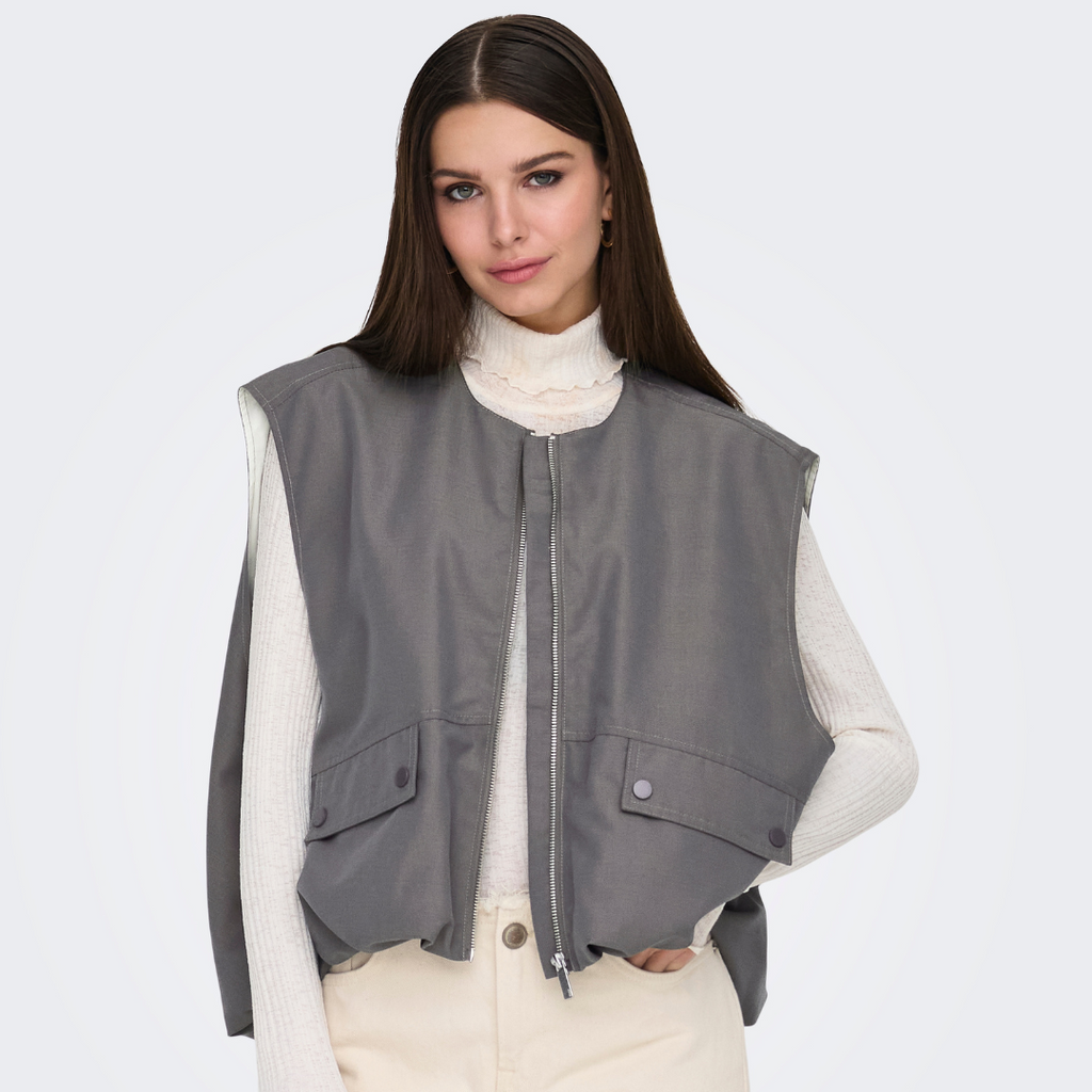 ONLY - VEST - MARY 15338137 - PLUM KITTEN/PUMICE STONE LINING