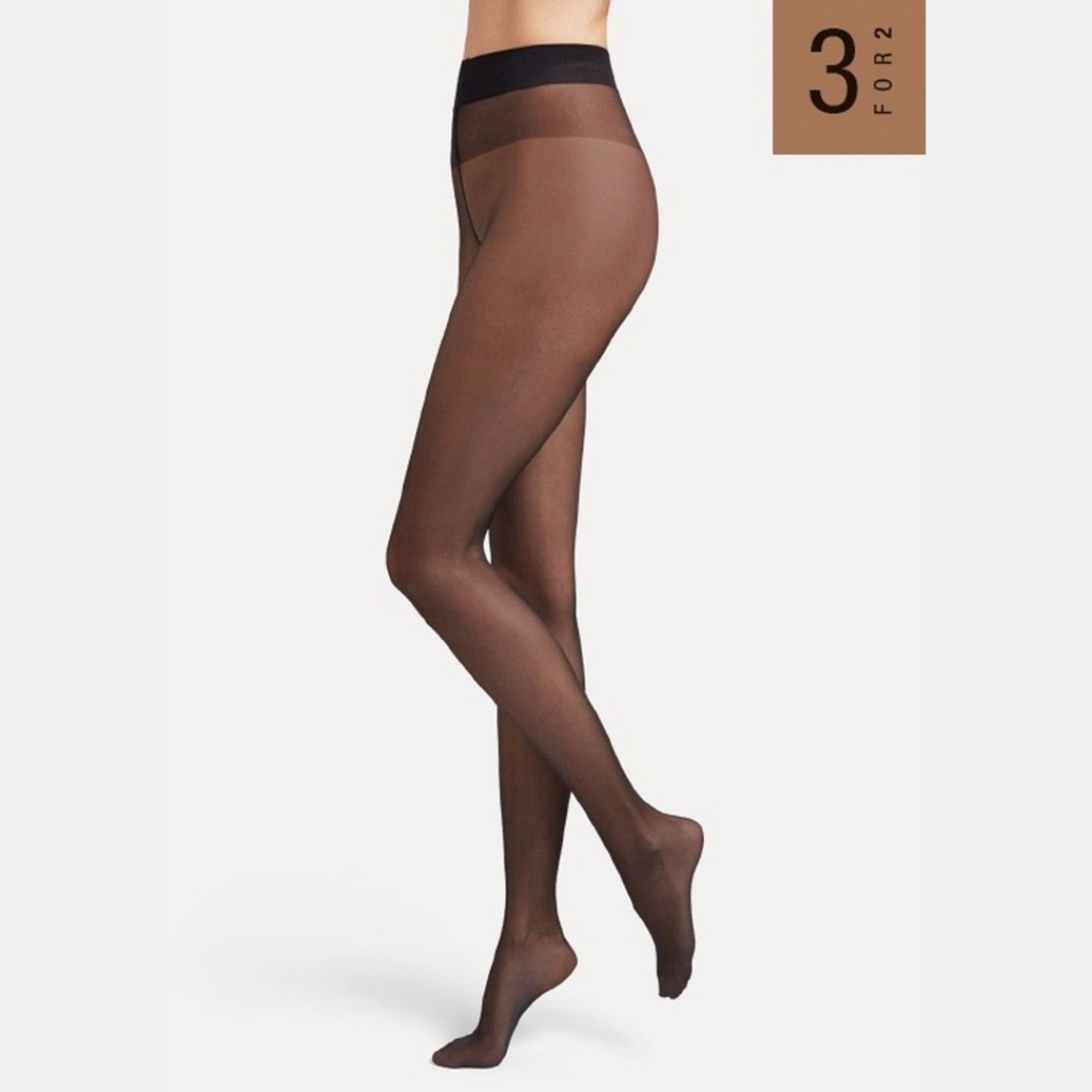WOLFORD - 3-PAK STRØMPEBUKSER - SATIN TOUCH 20 14807 - SORT