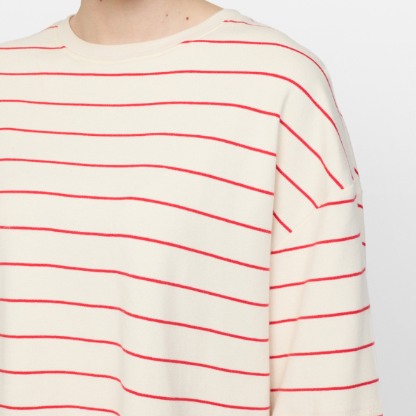 SOFT REBELS - T-SHIRT - ELORA HELLA SR225-301 - ARCTIC WOLF/RACING RED