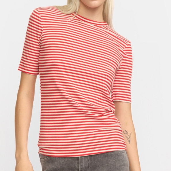 SOFT REBELS - T-SHIRT - FENJA SR124-304 - RACING RED