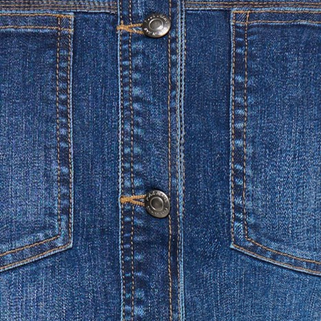 PULZ - DENIMJAKKE - KATJA 50208833 - DARK BLUE DENIM