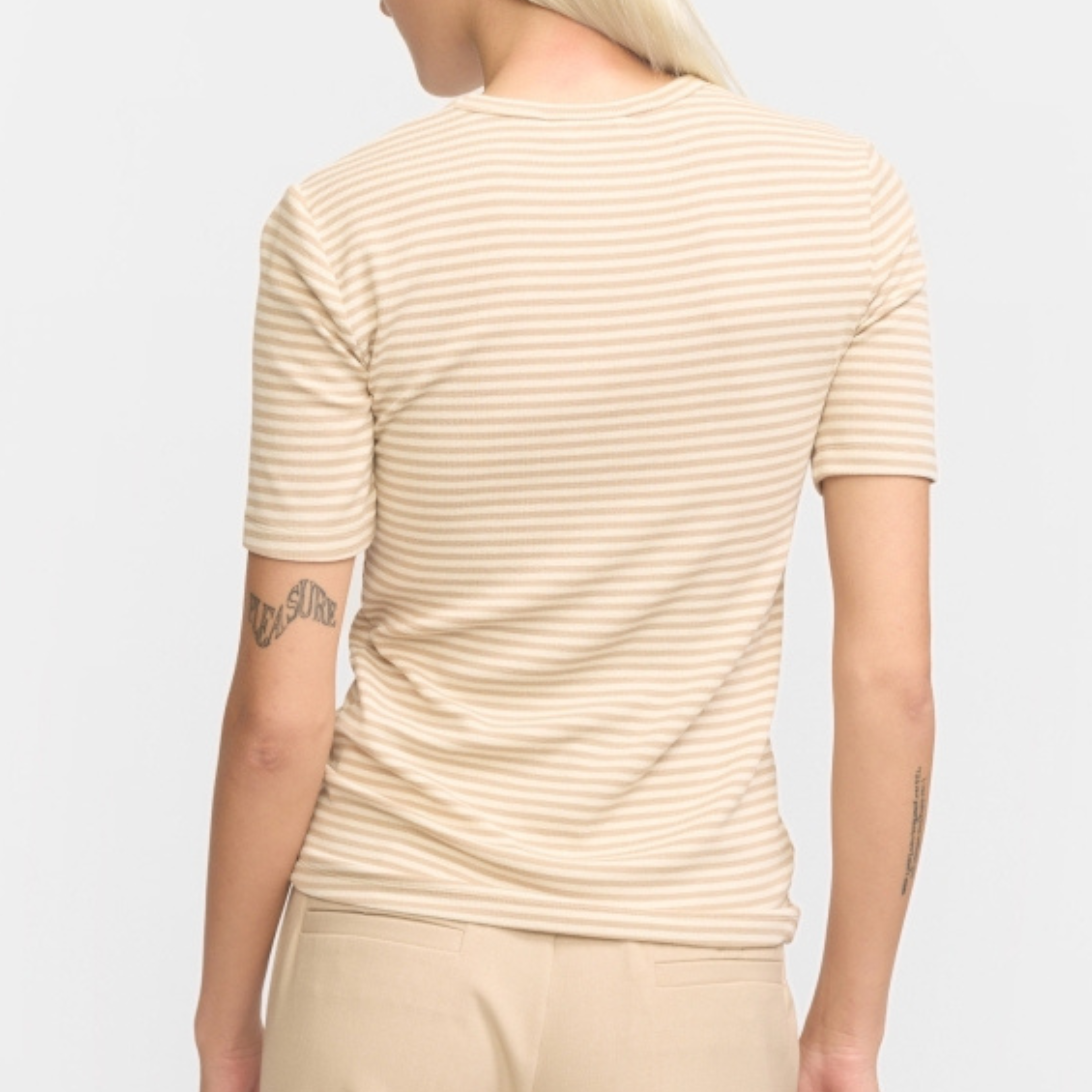 SOFT REBELS - T-SHIRT - FENJA SR124-304 - FEATHER GRAY