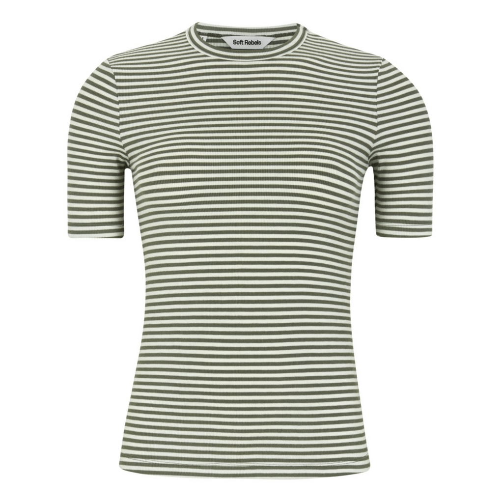 SOFT REBELS - T-SHIRT - FENJA SR124-304 - VETIVER