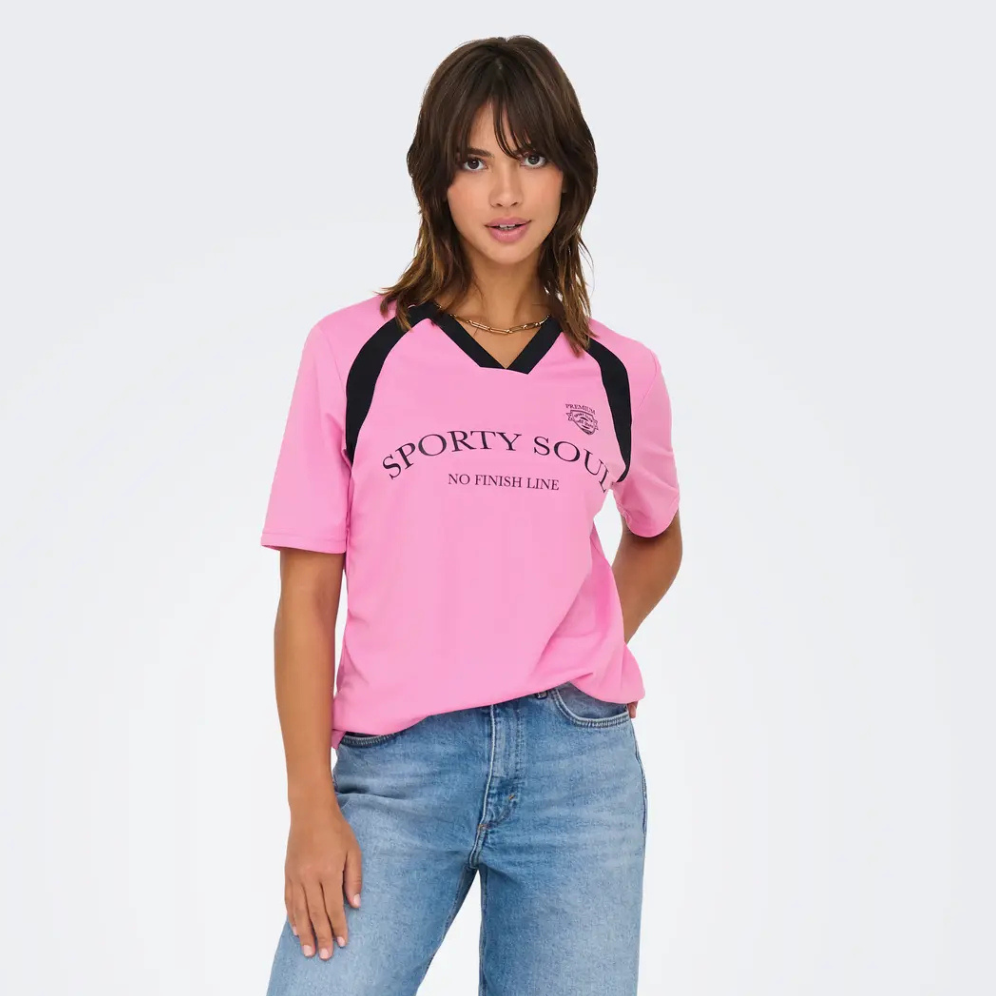 ONLY - T-SHIRT - NADINE 15345445 - FUCHSIA PINK/SPORTY