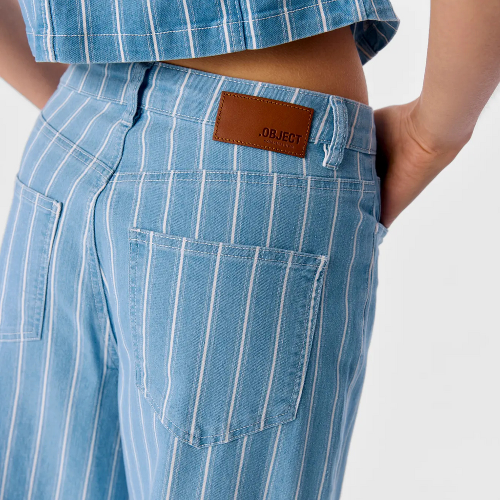 OBJECT - JEANS - MOJI MOLLIE 23046420 - LIGHT BLUE DENIM/WHITE