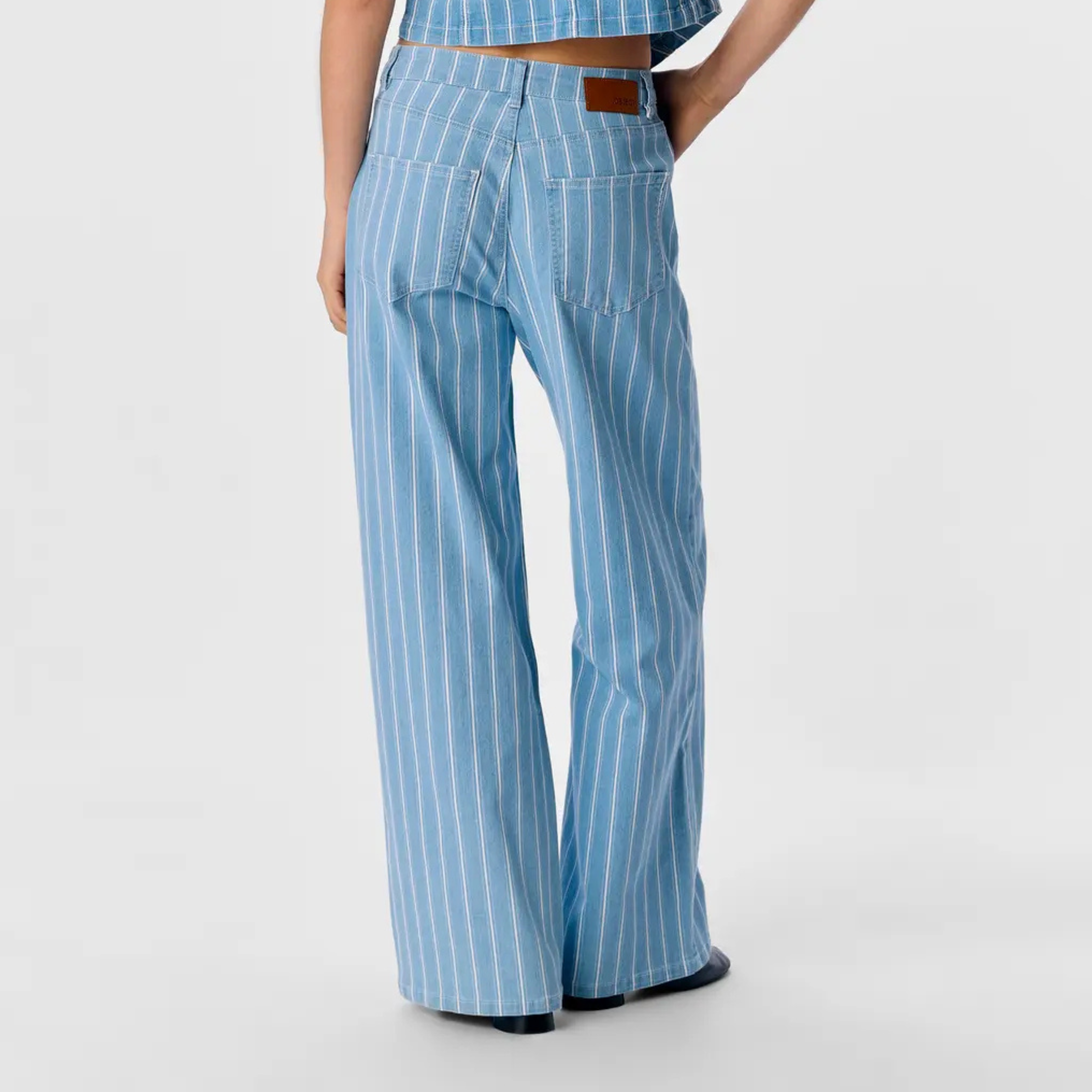 OBJECT - JEANS - MOJI MOLLIE 23046420 - LIGHT BLUE DENIM/WHITE