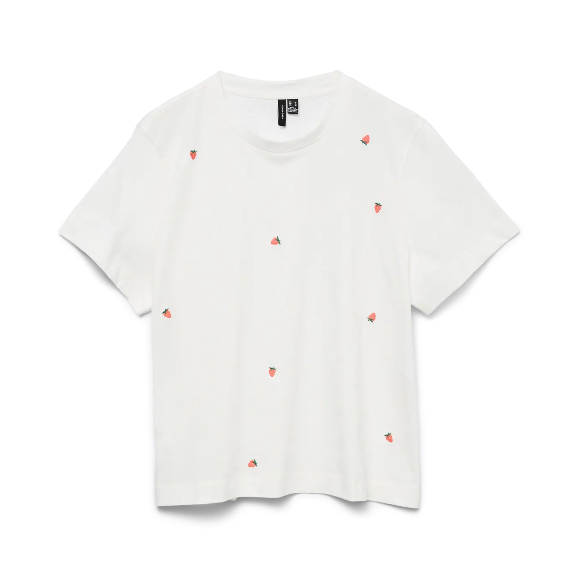 VERO MODA - T-SHIRT - SOLVEI METTE 10325318 - SNOW WHITE PRINT/STRAWBERRIES