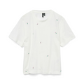 VERO MODA - T-SHIRT - SOLVEI METTE 10325318 - SNOW WHITE PRINT/FLOWERS