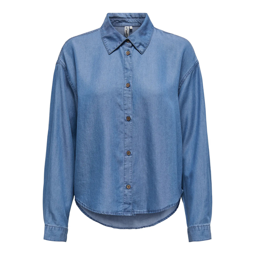 ONLY - SKJORTE - CHARIS 15337928 - MEDIUM BLUE DENIM