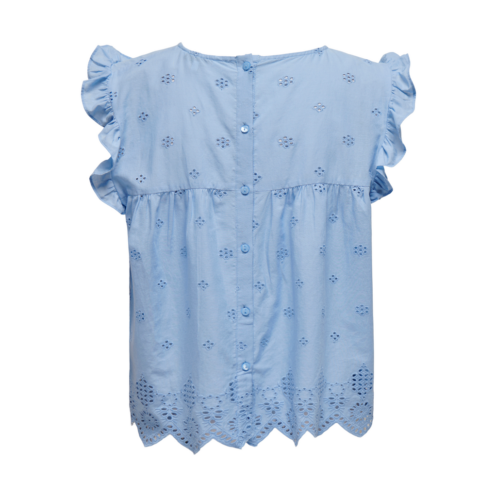 ONLY - TOP - SILLA FRILL 15213398 - BEL AIR BLUE