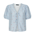 PIECES - BLUSE - FIONNA 17158861 - LICHEN BLUE CHERRY