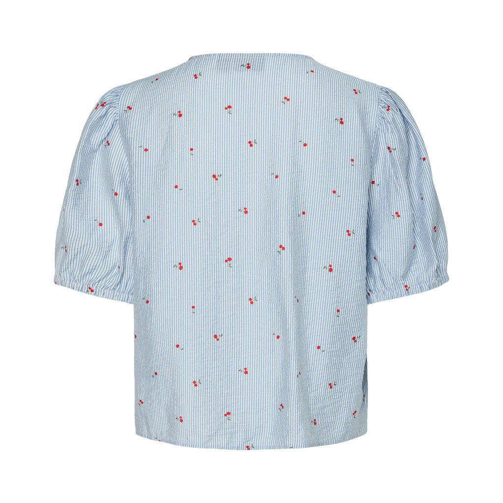 PIECES - BLUSE - FIONNA 17158861 - LICHEN BLUE CHERRY