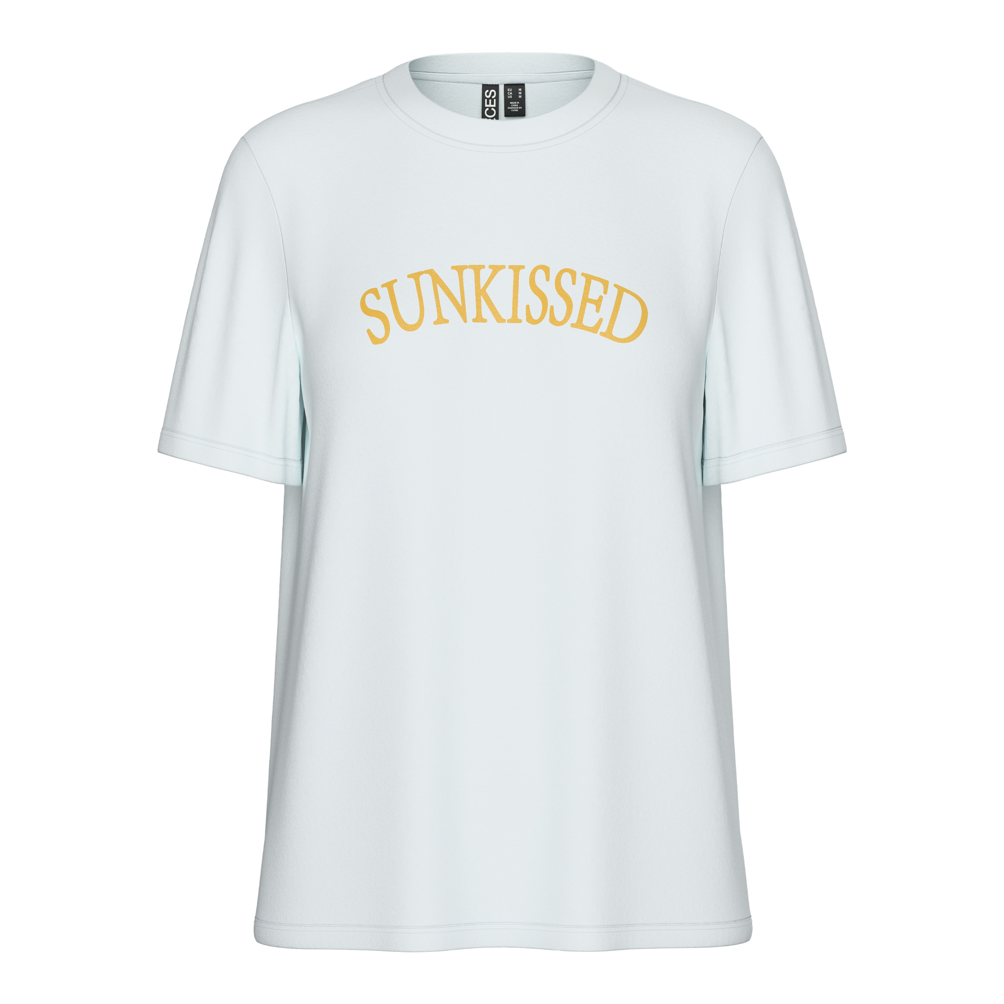 PIECES - T-SHIRT - TAYA 17158714 - BRIGHT WHITE/SUNKISSED