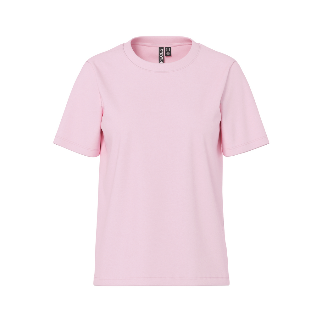 PIECES - T-SHIRT - RIA SOLID 17140802 - PINK A BOO