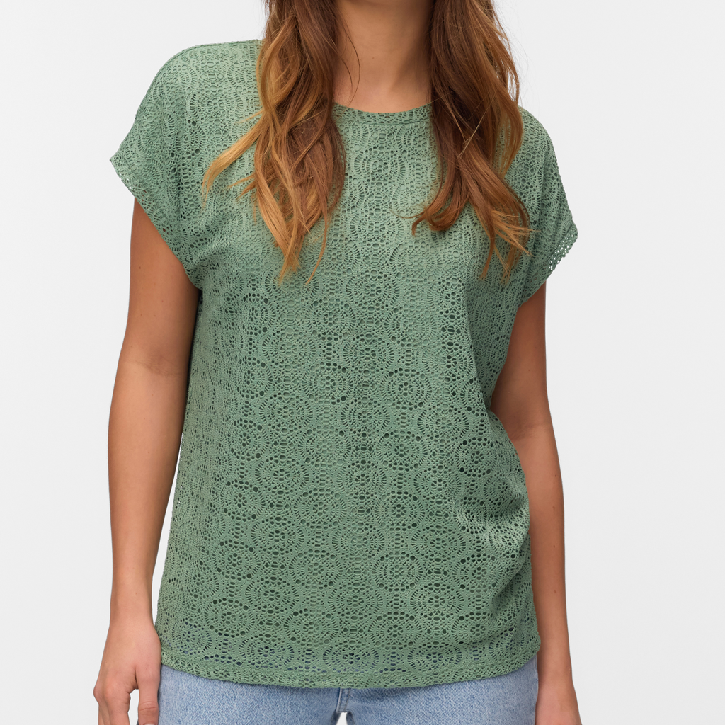 VERO MODA - T-SHIRT - MAYA AVA 10325017 - HEDGE GREEN