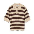 VERO MODA - POLO - RANDI 10329732 - MACADAMIA/RAIN DRUM STRIPES